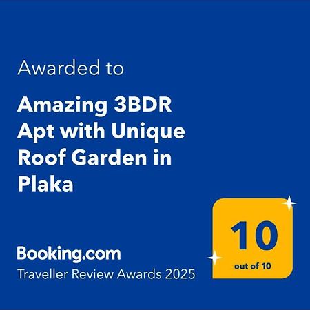 Amazing 3Bdr Apt With Unique Roof Garden In Plaka Aten Exteriör bild